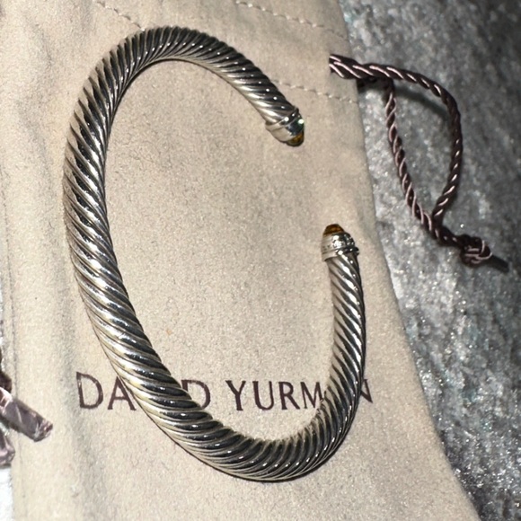 David Yurman 5mm Citrine Cable Bracelet w/ Diamonds - Picture 12 of 14
